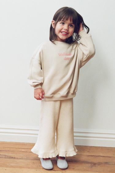 MOLETOM COM TEXTO - Pistache-claro da Zara