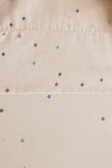 DRAP DE DESSUS ENFANT COTON ÉTOILES - Rose clair de Zara - Image 4