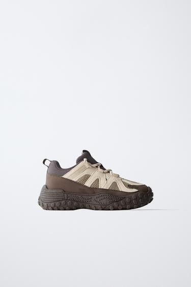 Zara MOUNTAIN SNEAKERS - Brown