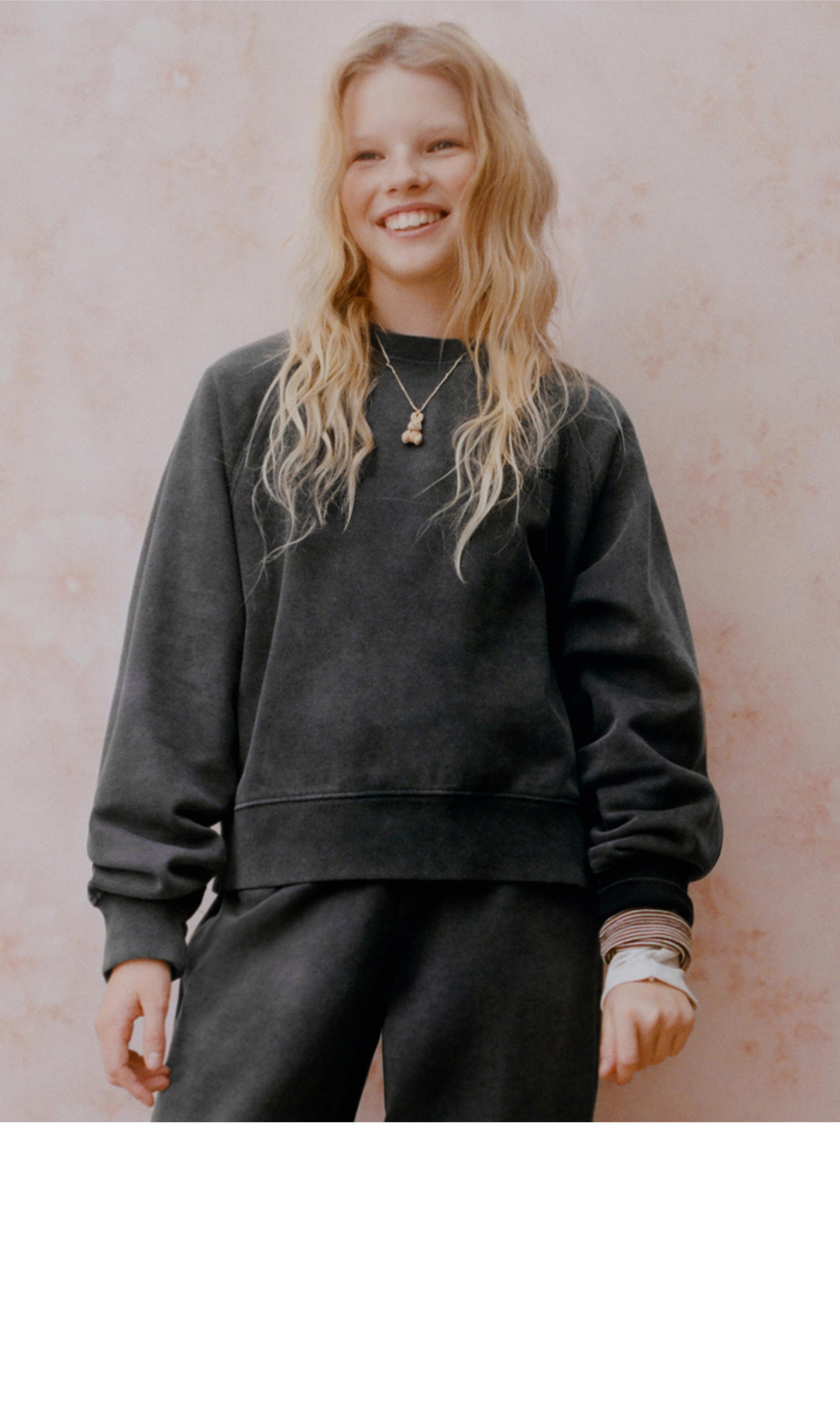 女の子用スウェットシャツ フードなし | ZARA 日本