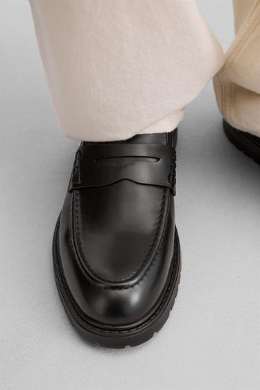SMART PENNY STRAP LOAFERS - Black by Zara