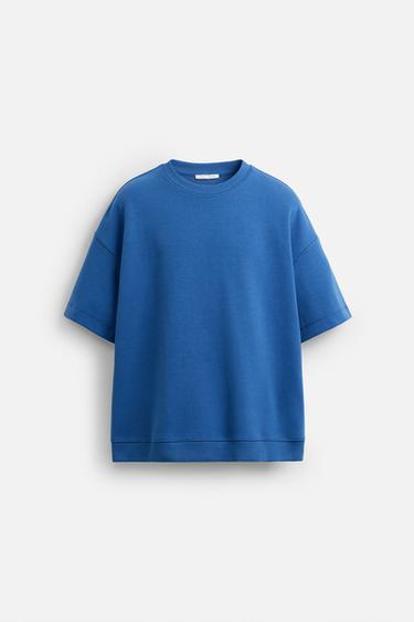 TECHNICAL TEXTURED SWEATSHIRT - Blue by Zara