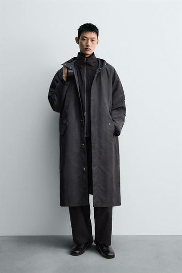 LONG TECHNICAL PARKA - Dark grey by Zara