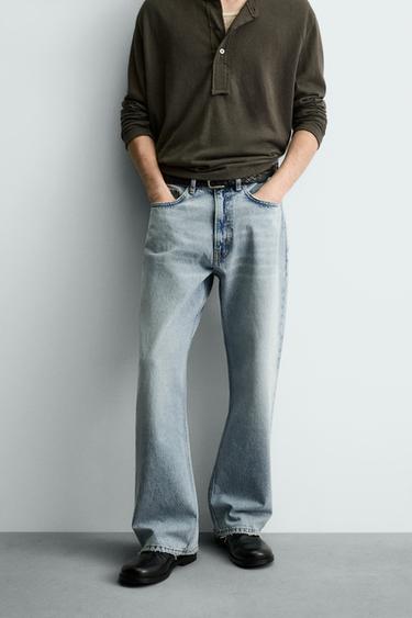 LOOSE FIT JEANS - Mid-blue by Zara