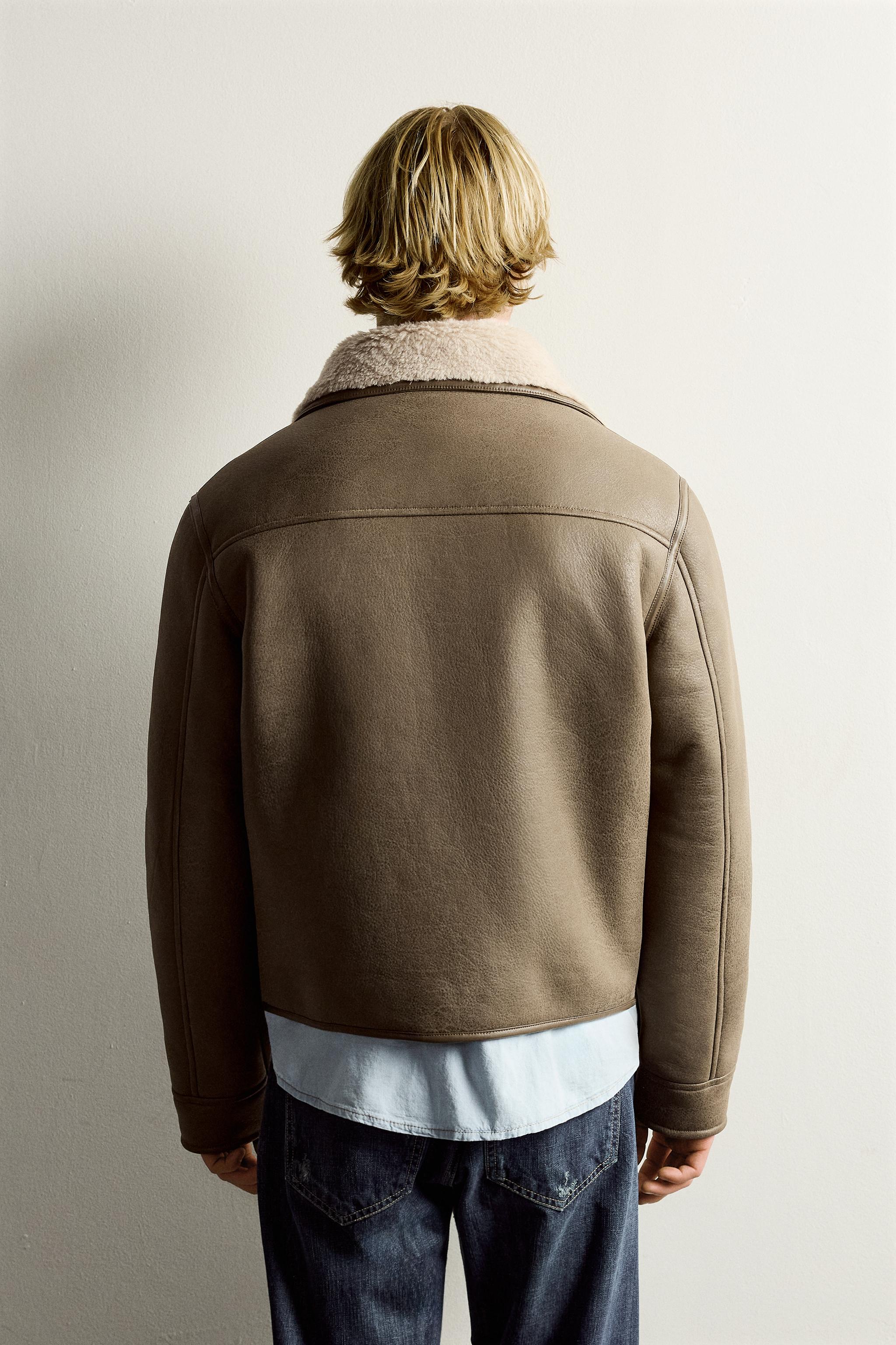 BLOUSON EN MATIÈRE SYNTHÈTIQUE DOUBLE FACE