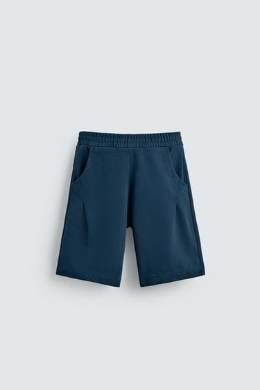 BERMUDA JOGGER COM LAVAGEM LIMITED EDITION - Azul da Zara