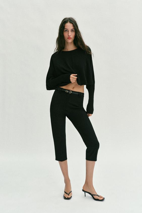 BELTED CAPRI PANTS from Zara - $49.90