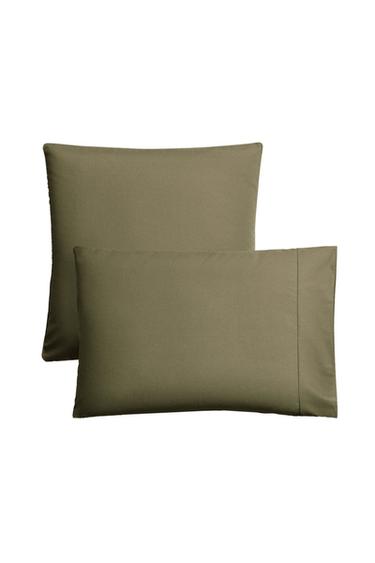 FRONHA DE TRAVESSEIRO DE ALGODÃO PERCAL (300 FIOS) - Verde da Zara