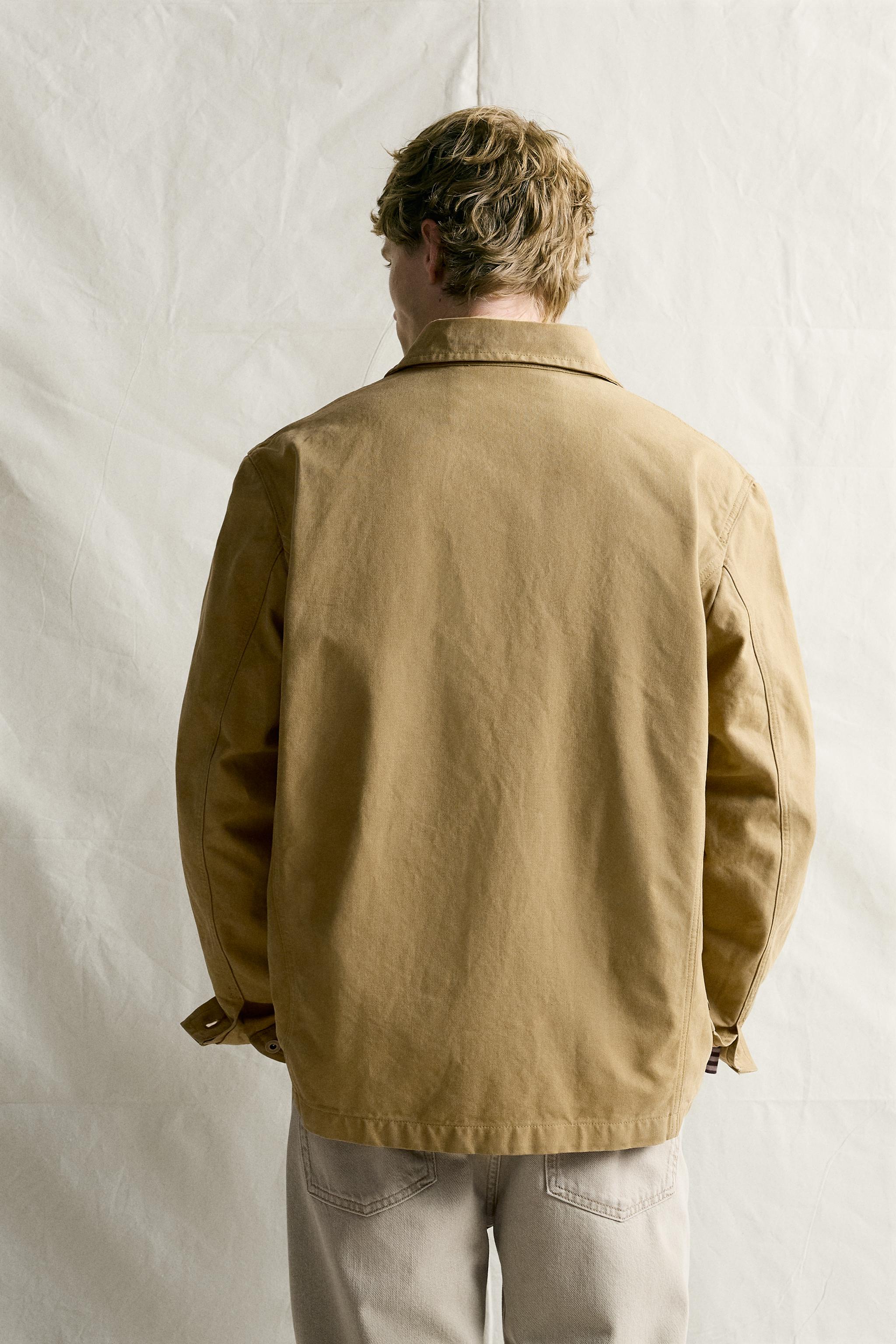 WAXED-EFFECT POCKET JACKET