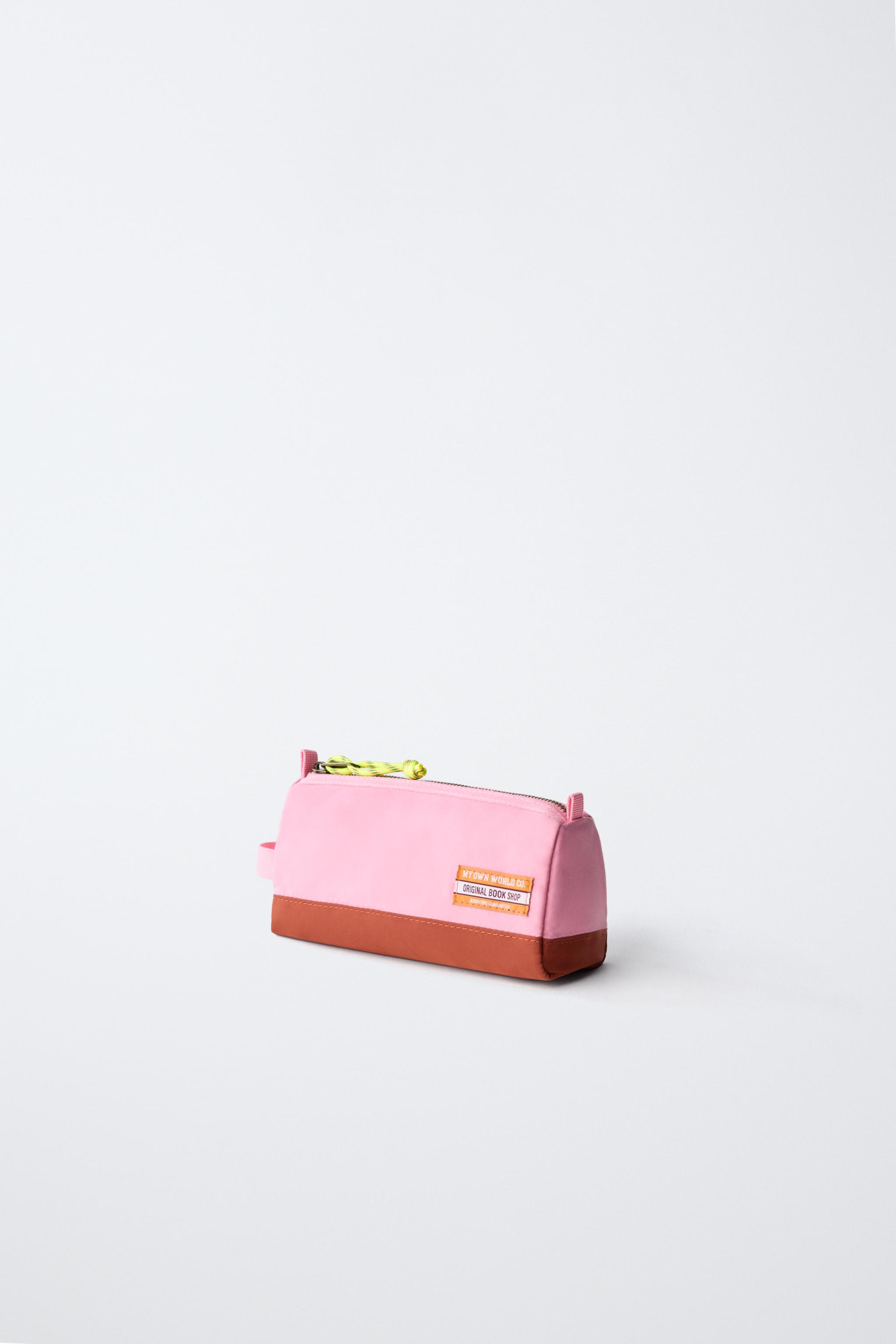 COLOR BLOCK TOILETRY BAG — Pink (alternate view)