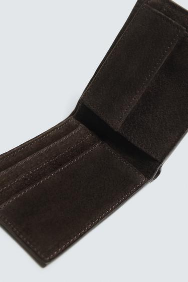 PORTEFEUILLE EN CUIR - Marron de Zara - Image 3