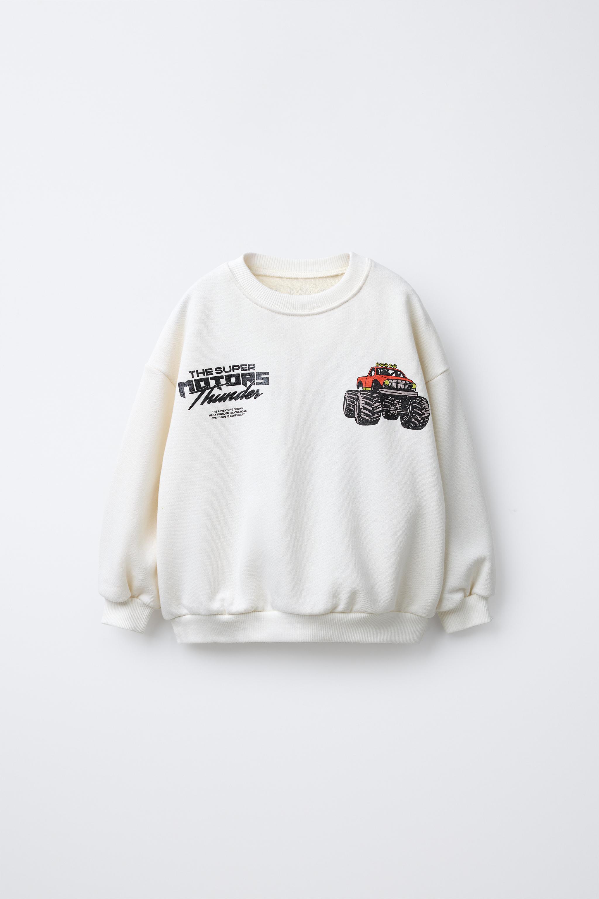 車柄プリントスウェットシャツ - エクリュ | ZARA Japan / 日本