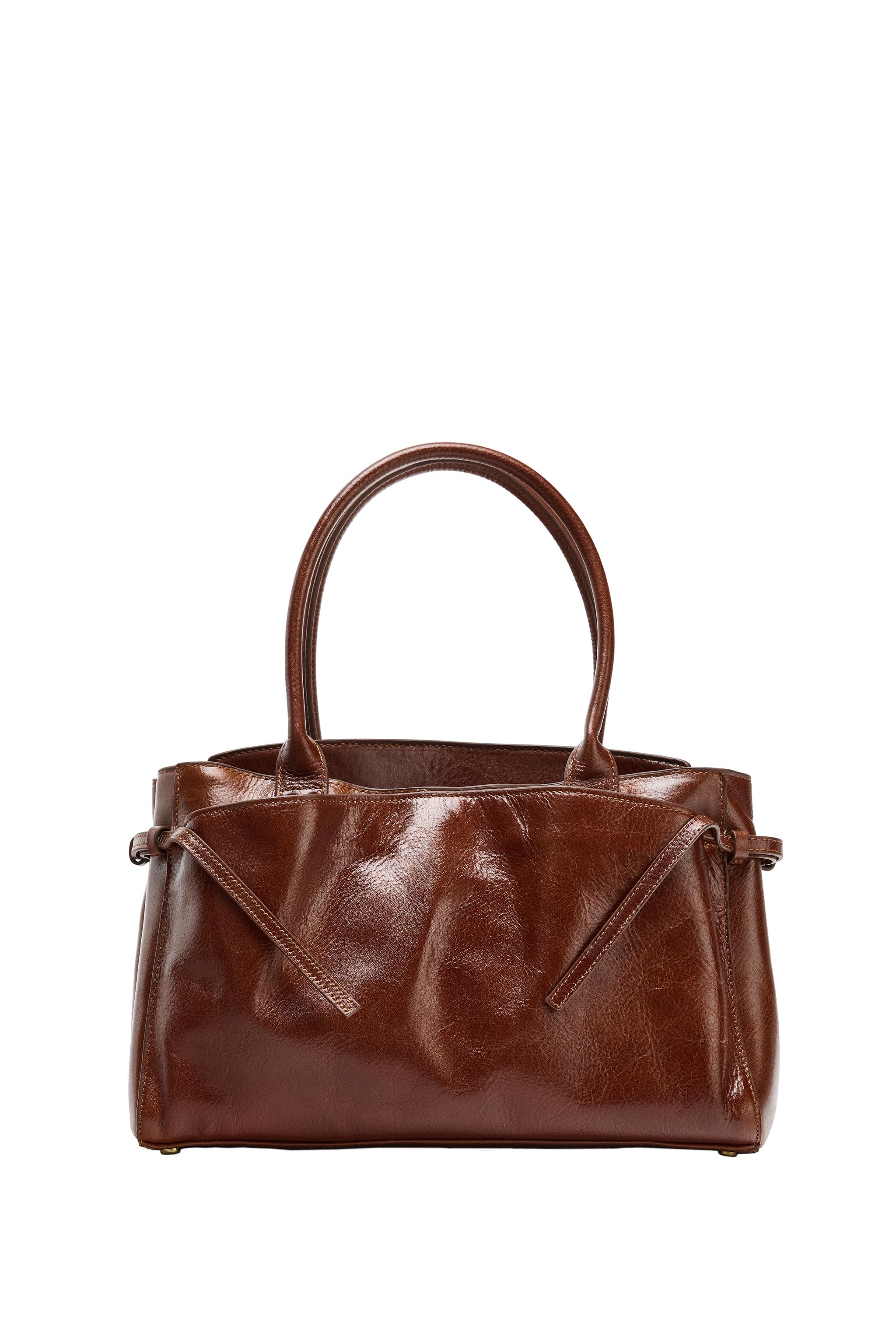 BOLSA DE COURO CITY - Torrado-escuro | ZARA Brasil