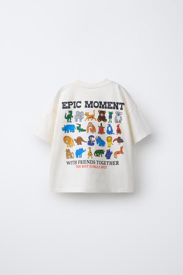 ZOO ANIMAL PRINT T-SHIRT - Ecru by Zara