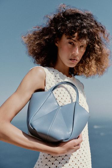 МИНИ-СУМКА-ШОПЕР — Синий от Zara