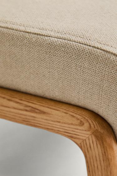 TABOURET REPOSE-PIEDS BOIS FRÊNE LIN - Beige clair de Zara - Image 4