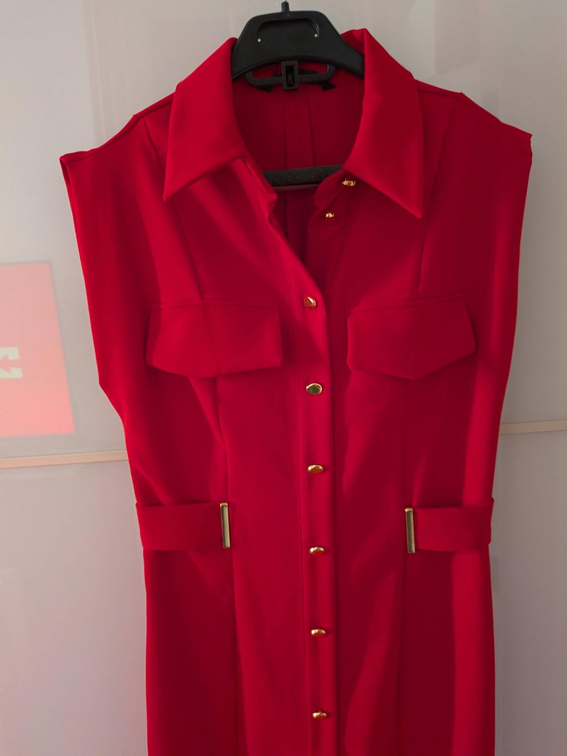 CREPE MIDI FITTED DRESS - Image 9