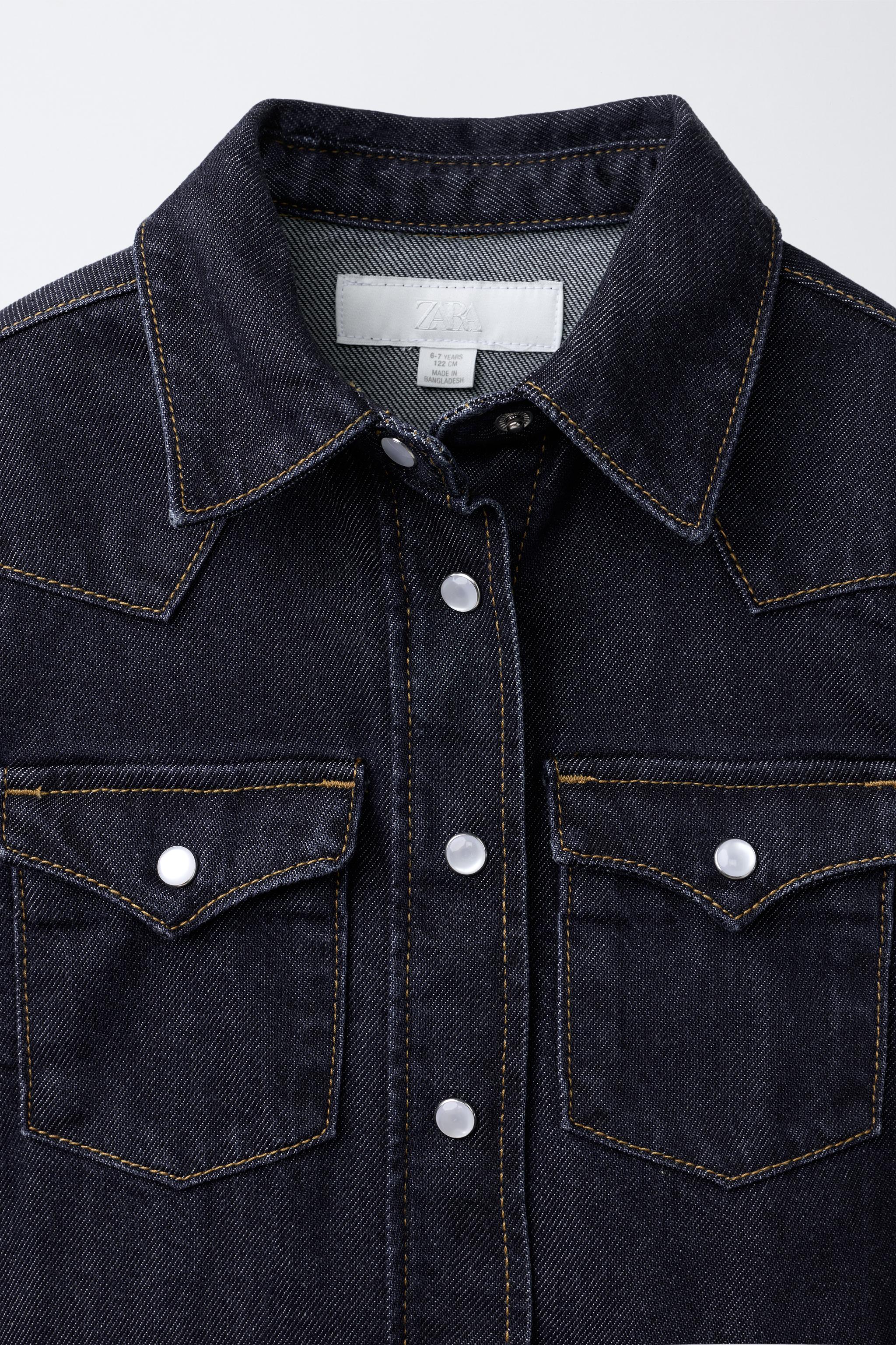 Детские платья Zara DENIM POCKET DRESS — фото 4