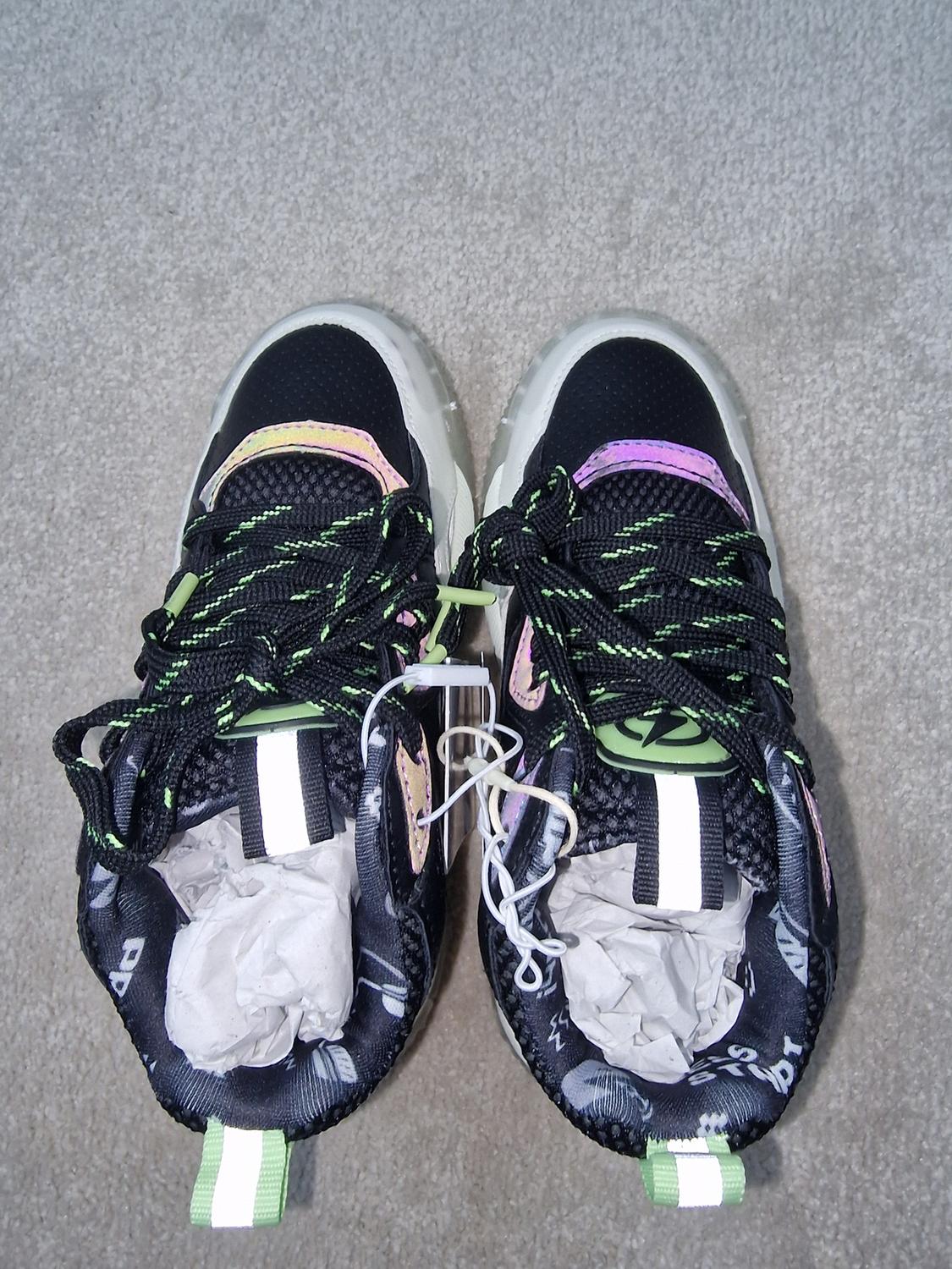 GLOW-IN-THE-DARK HIGH-TOP SNEAKERS - Image 2