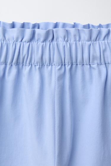 JUPE-CULOTTE À FLEURS - Bleu de Zara - Image 2