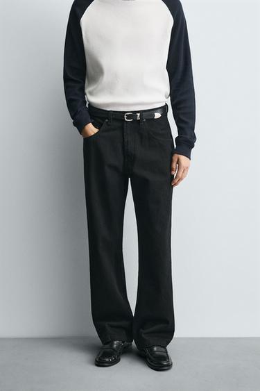 BAGGY FIT JEANS - Black by Zara