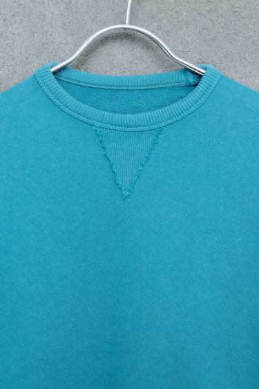 STORIESZ - SWEAT EN MOLLETON COL ROND - Bleu clair de Zara - Image 2