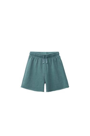 PLAIN BERMUDA SHORTS - Duck blue by Zara