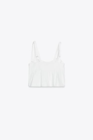 Z1975 DENIM STRAPPY TOP - White by Zara - Image 7