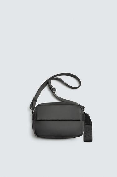 RUBBERISED CROSSBODY BAG - Black by Zara
