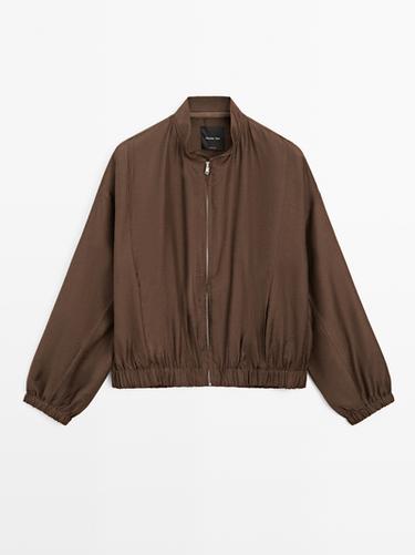 Zara Flowing bomber jacket - Brown