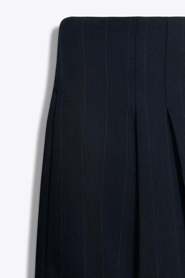 ZW COLLECTION PINSTRIPE TROUSERS - Navy blue by Zara - Image 7