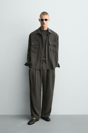 CHEMISE FLUIDE COUPE DÉCONTRACTÉE - Gris anthracite de Zara - Image 0