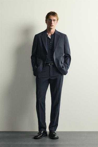 ΜΠΛΕΪΖΕΡ ΚΟΣΤΟΥΜΙΟΥ REGULAR FIT ΜΕ ΜΑΛΛΙ - Μπλε του Zara
