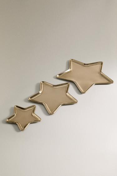 クリスマス スター トレイゴールド0Zaraのクリスマス スター トレイ - ゴールド - 画像 0