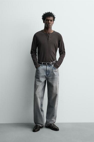 JEANS BAGGY FIT - Gris bleu de Zara - Image 0