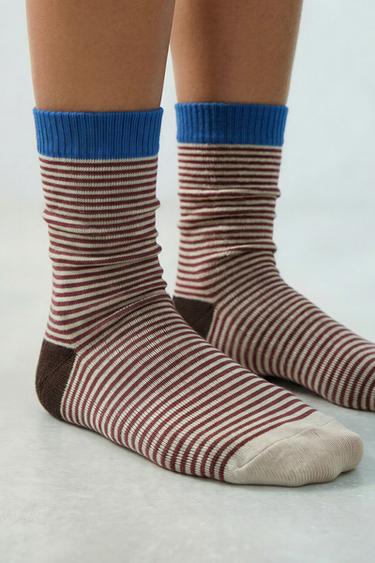2-PACK OF STRIPED SOCKS - Multicoloured by Zara