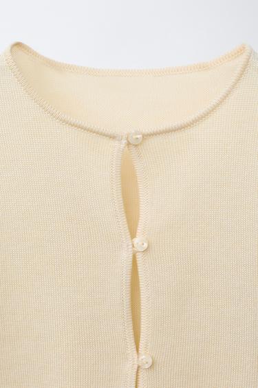 FLOWY KNIT CARDIGAN WITH SILK - Vanilla by Zara - Image 2