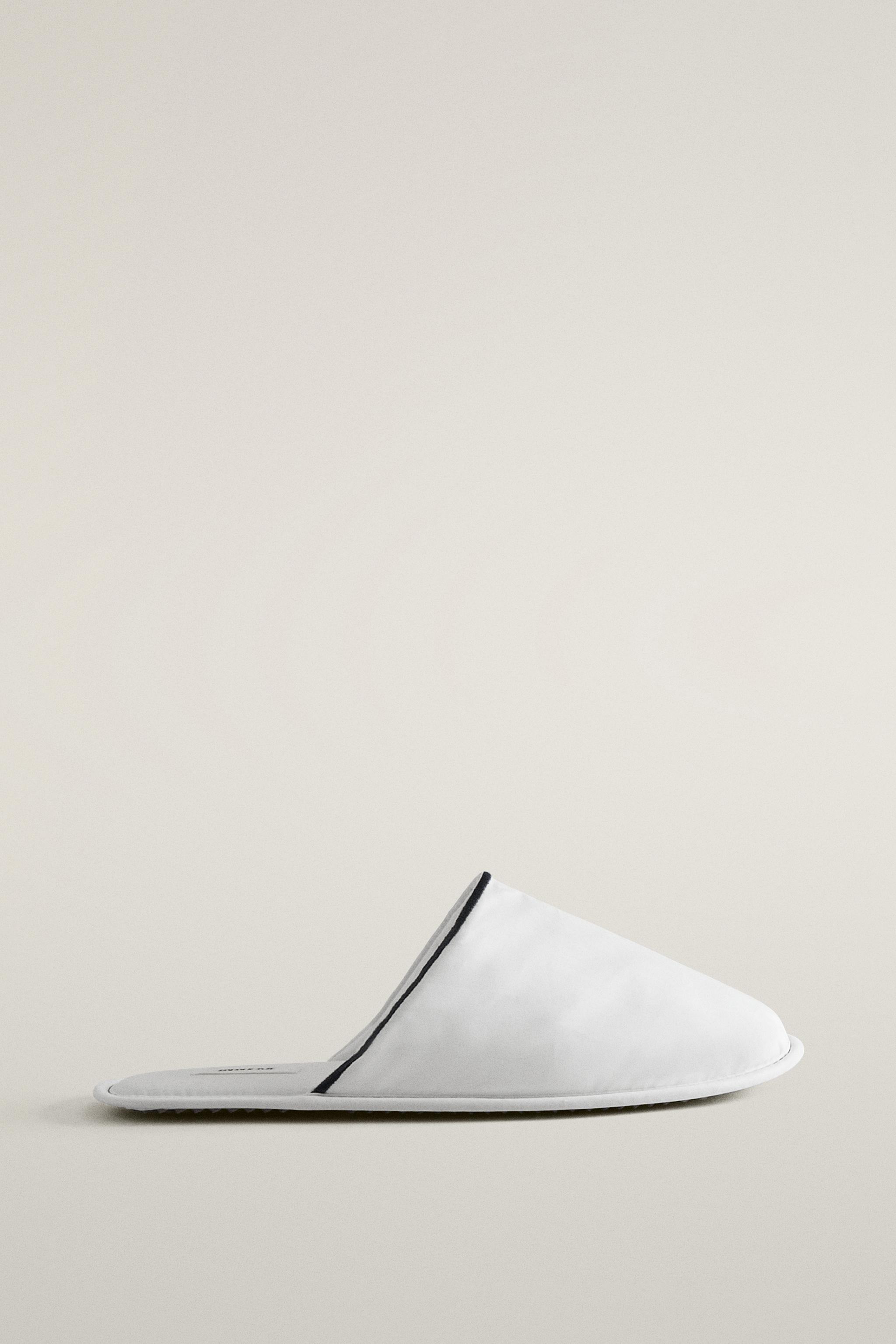 SCALLOPED MULE SLIPPERS