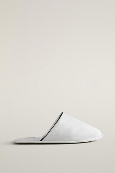 SCALLOPED MULE SLIPPERS — White 2