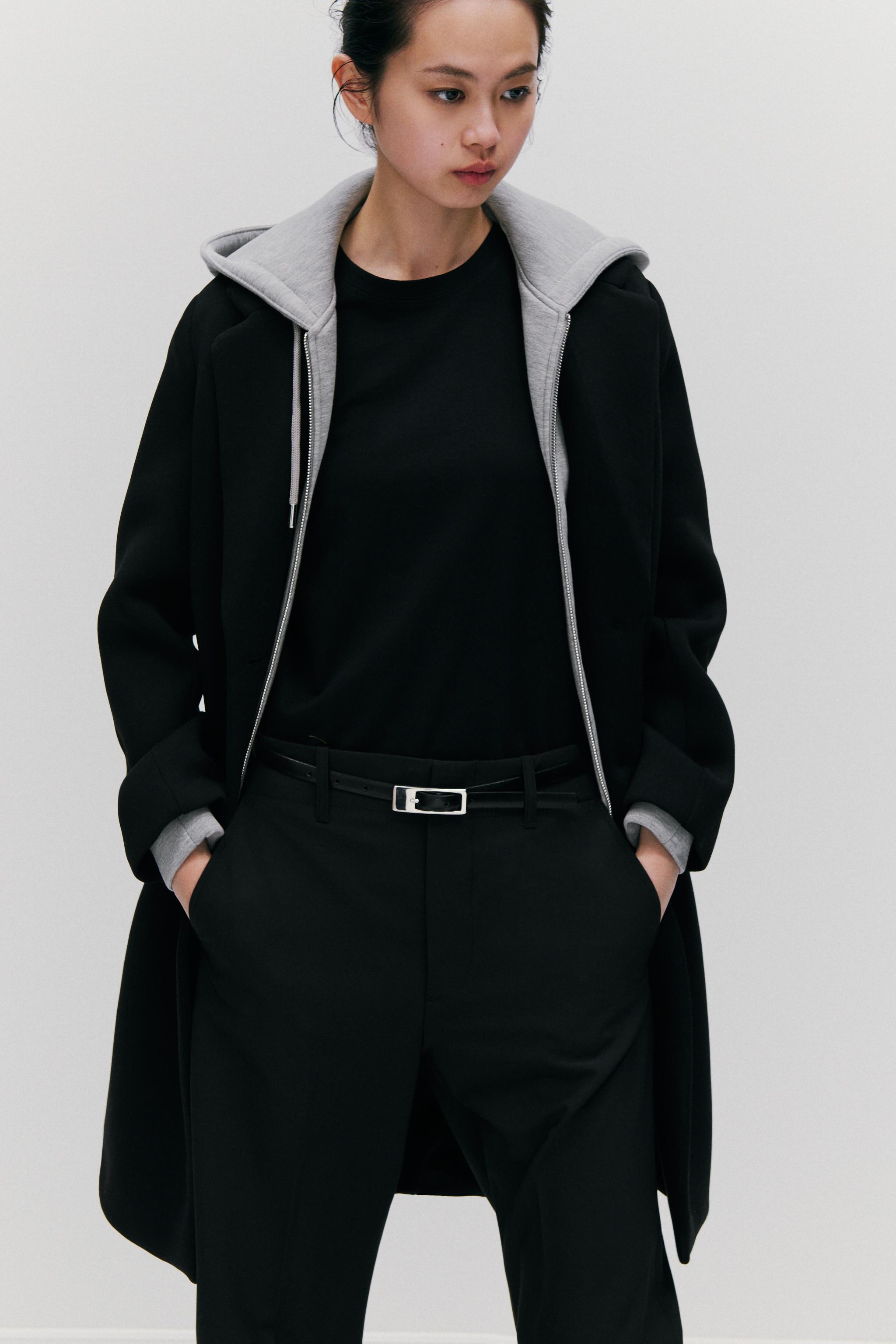 今期購入。大人気ZARAコントラストフードコート ZARA】コントラストフード コート 8073/030/800 (ZARA/コート