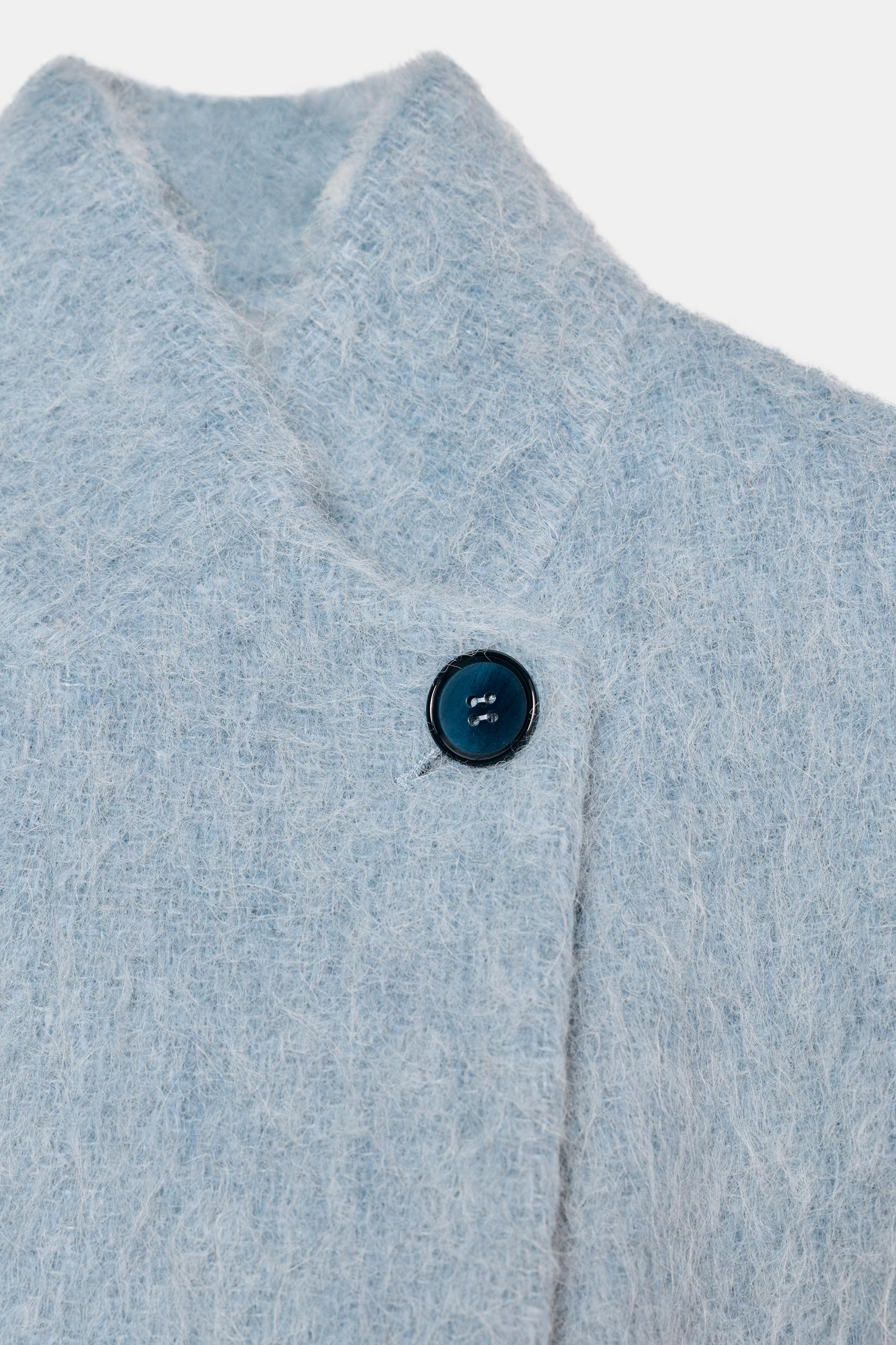 STRAIGHT COAT WITH MANTECO WOOL ZW COLLECTION