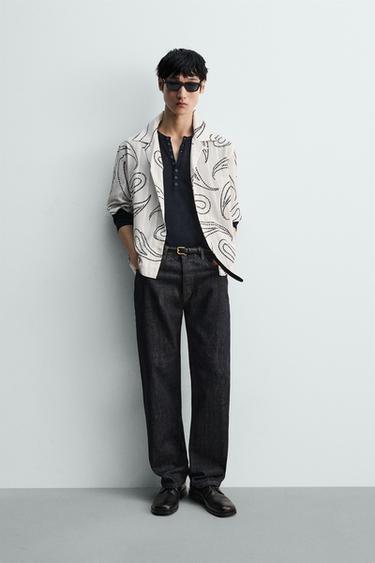 PAISLEY PRINT JACQUARD SHIRT - White by Zara