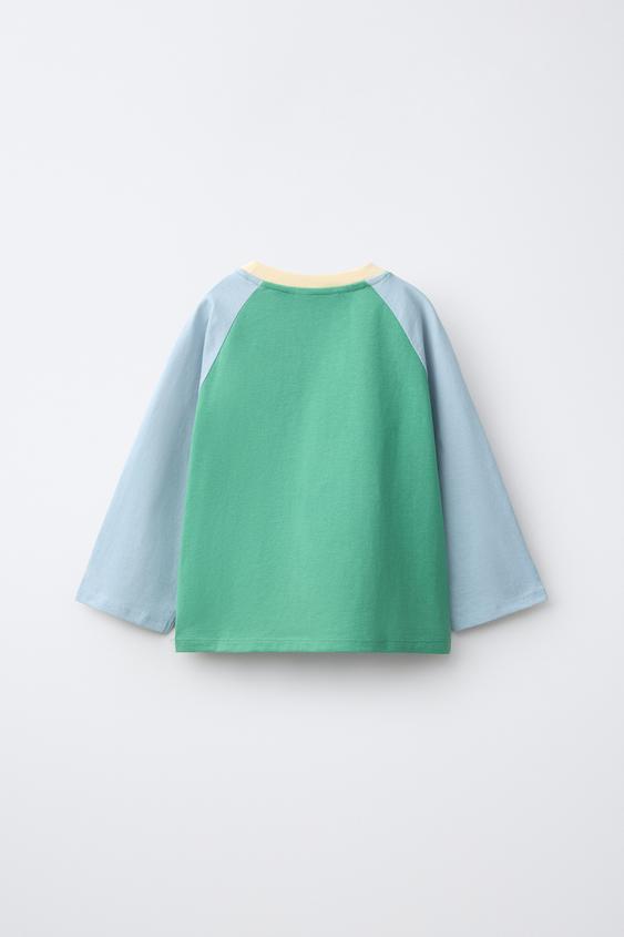 T-SHIRT PLUTO © DISNEY À MANCHES RAGLAN - Vert soutenu de Zara - Image 1