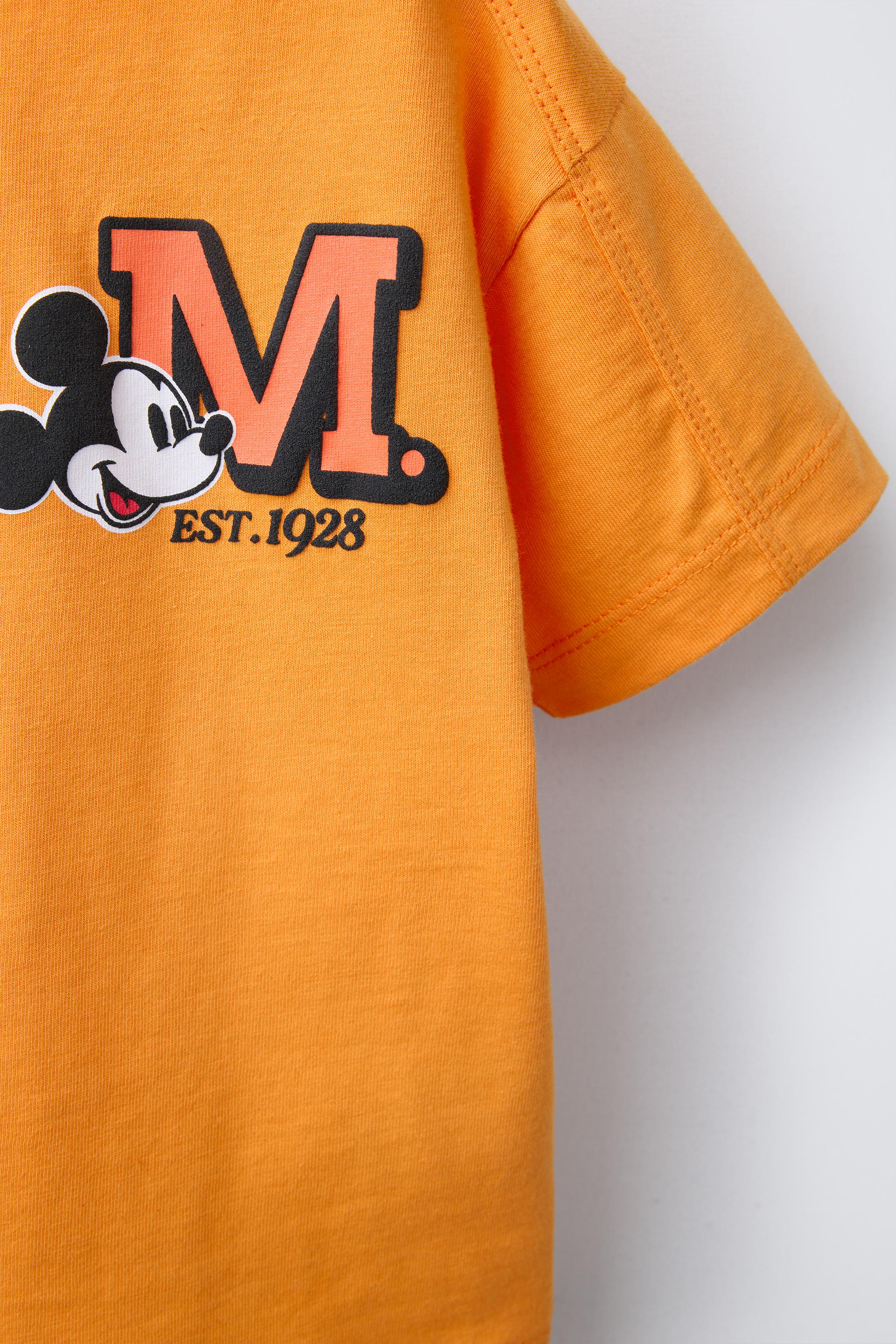 ミッキーマウス © ディズニー プリントTシャツ - オレンジ色