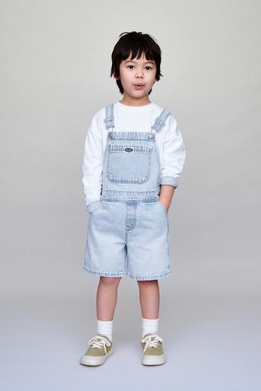 KRATKA ŠPORTNA MAJICA DENIM - Srednje modra od Zare