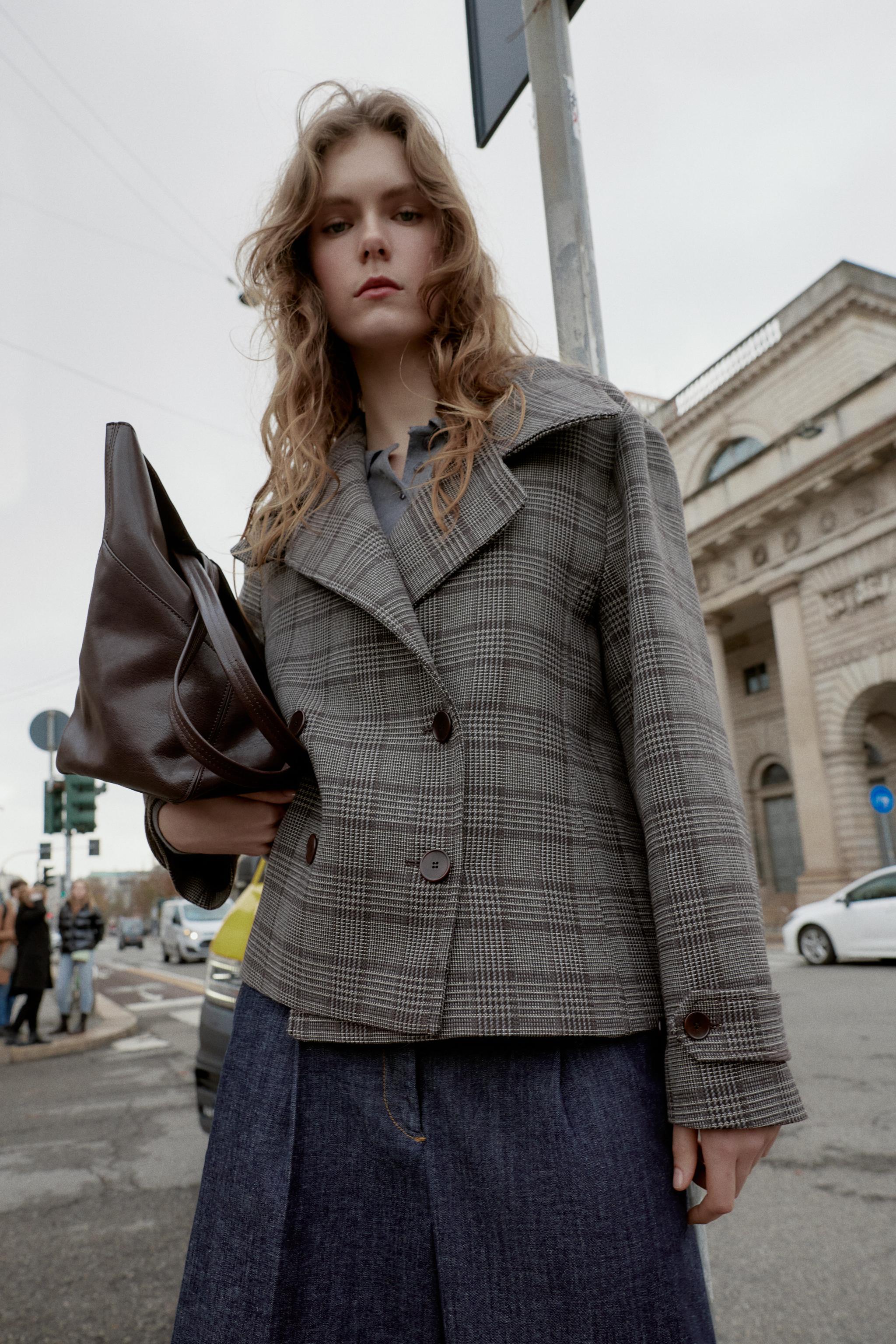 PLAID WRAP JACKET - Brown / Ecru | ZARA United States