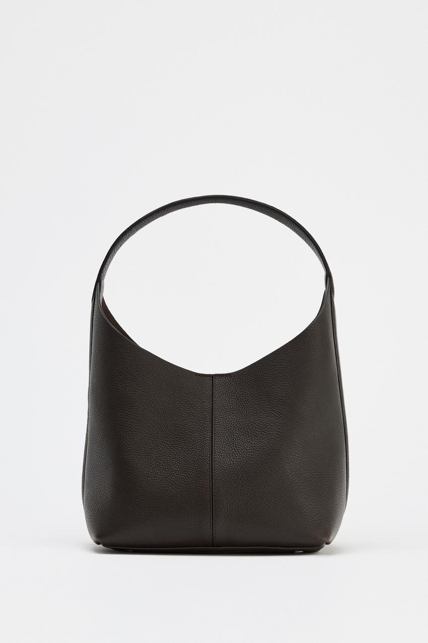 WOVEN SPLIT LEATHER FLOWER BUCKET BAG