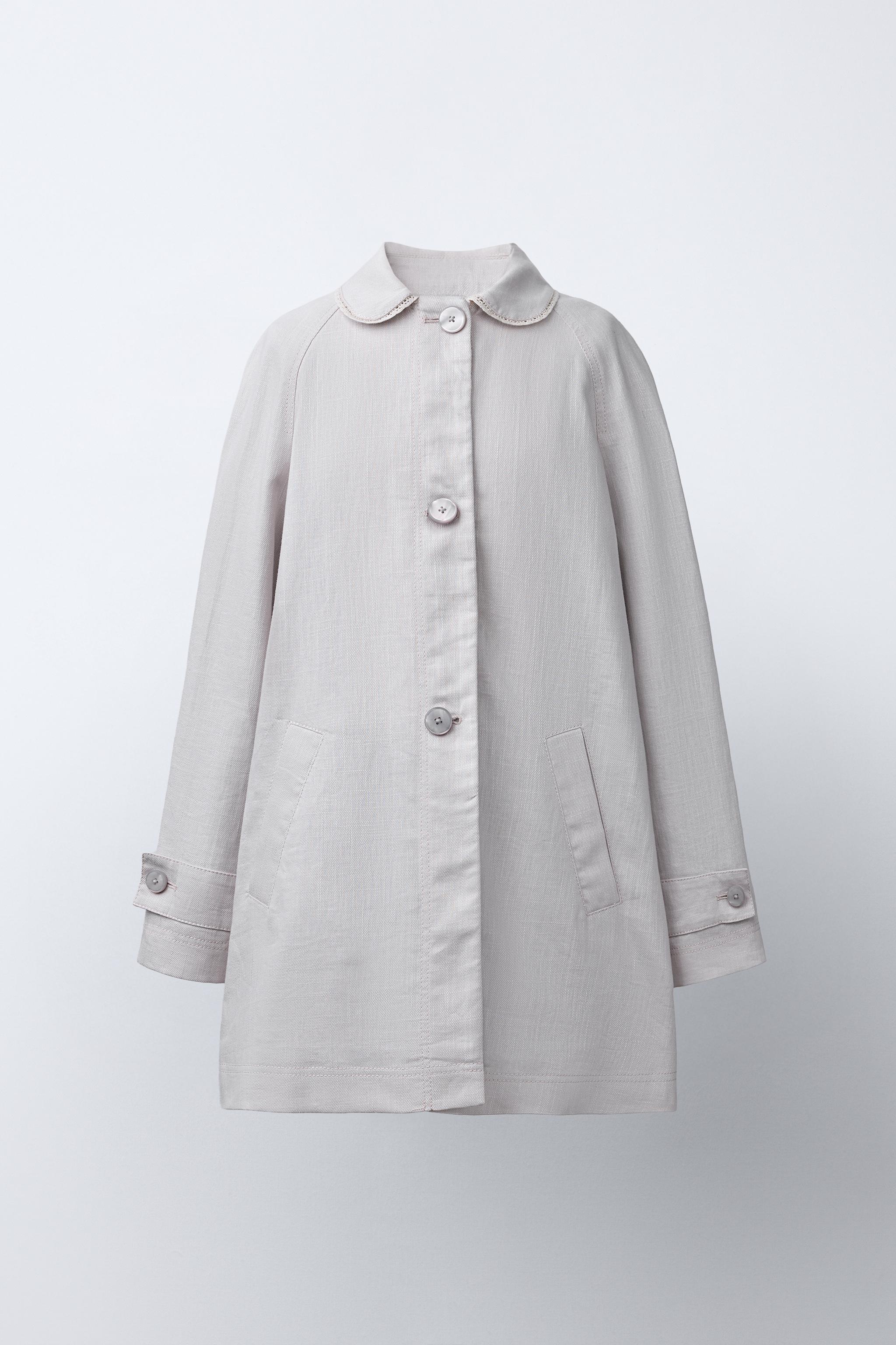 PLAIN LINEN & COTTON COAT