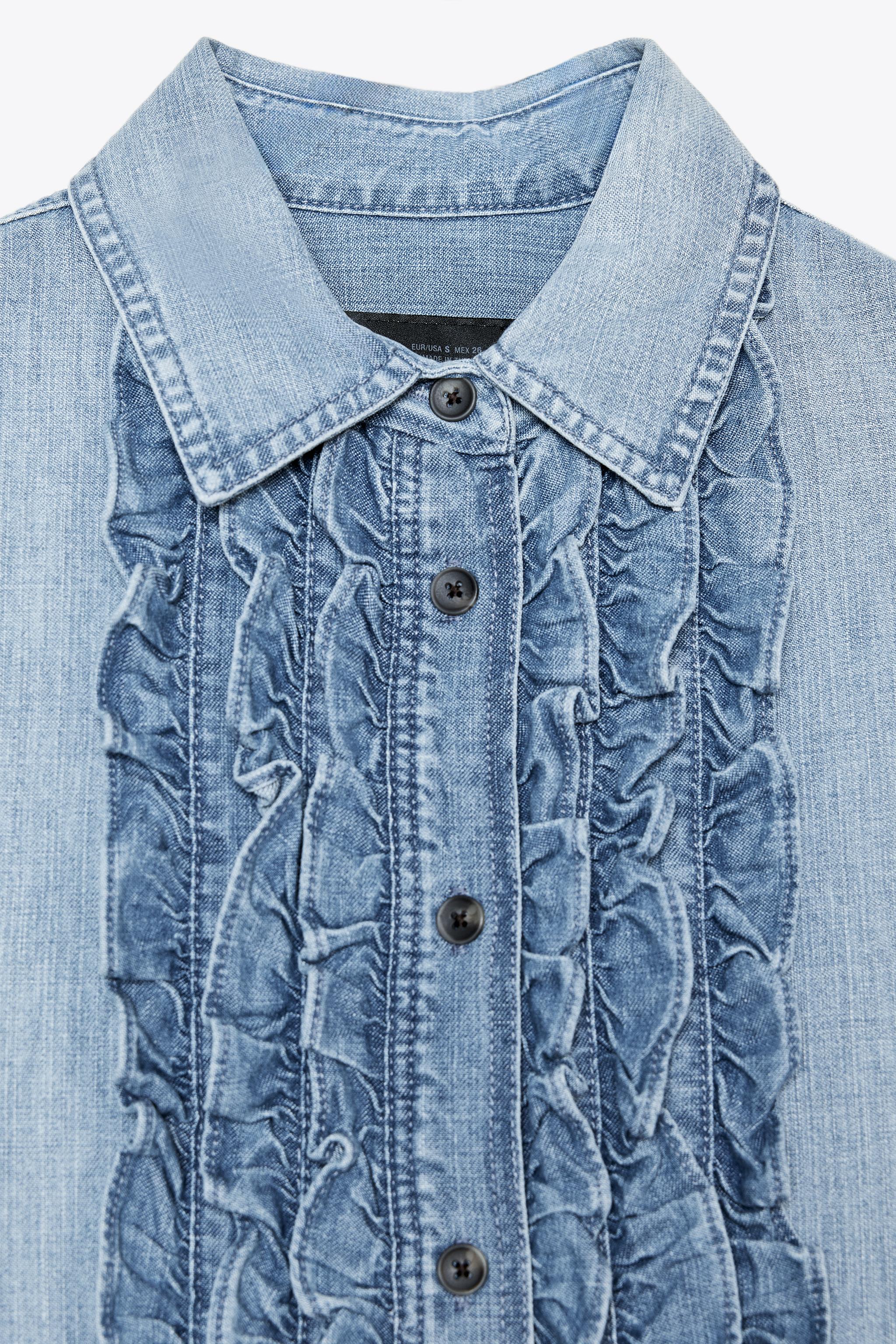ZW COLLECTION デニムシャツ - ブルー | ZARA Japan / 日本