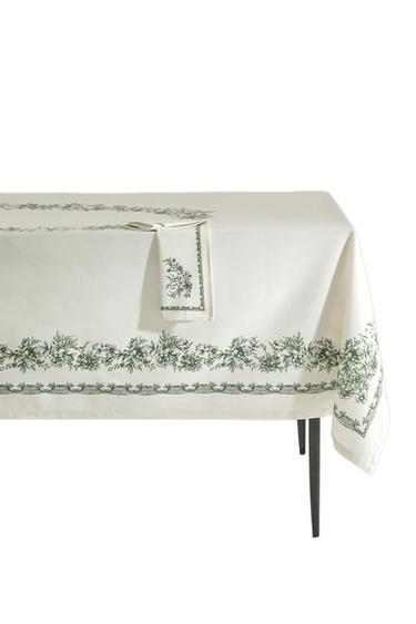 FLORAL SATIN TABLECLOTH - Greenish by Zara